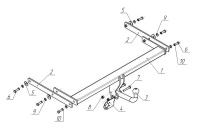 Фаркоп SK 06 для SKODA SuperB  2008-2013, Автос, нагрузка 1500/75 кг. БЕЗ подрезки бампера от магазина ФаркопРос